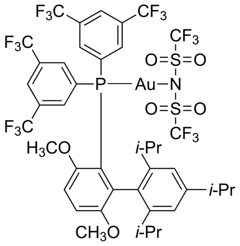 2-{Bis[3,5-bis(trifluoromethyl)phenyl]phosphino}-3,6-dimethoxy -2,4,6-triisopropyl-1,1-biphenyl gold(I) bis (trifluoromethylsulfonyl)imide 