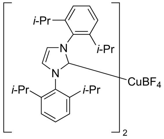Bis(1,3-bis(2,6-diisopropylphenyl)imidazol-2-ylidene)copper(I) tetrafluoroborate 