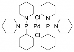 Dichlorobis[cyclohexyldi(1-piperidinyl)phosphine]palladium(II) 