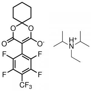 N-Ethyl-N-isopropylpropan-2-aminium 4-oxo-3-(2,3,5,6-tetrafluoro-4-(trifluoromethyl)phenyl)-1,5-dioxaspiro[5.5]undec-2-en-2-olate 900351-1G