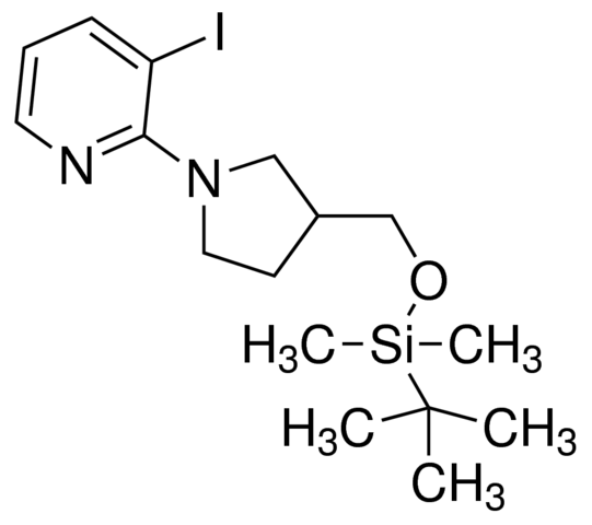 2-(3-((tert-Butyldimethylsilyloxy)methyl)pyrrolidin-1-yl)-3-iodopyridine ADE000703-1G