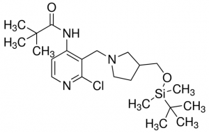 N-(3-((3-((tert-Butyldimethylsilyloxy)methyl)pyrrolidin-1-yl)methyl)-2-chloropyridin-4-yl)pivalamide ADE000708-1G