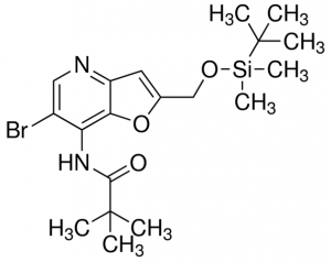 N-(6-Bromo-2-((tert-butyldimethylsilyloxy)methyl)furo[3,2-b]pyridin-7-yl)pivalamide ADE001166-1G