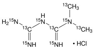 1,1-Dimethylbiguanide-13C4,15N5 hydrochloride 