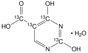 2,4-Dihydroxypyrimidine-2,4,5-13C3-5-carboxylic acid-13C monohydrate 