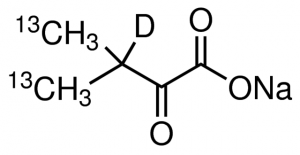 2-Keto-(3-methyl-13C)-butyric-4-13C,3-d acid sodium salt 