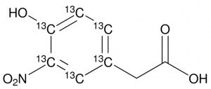 3-Nitro-4-hydroxyphenyl-13C6 acetic acid 