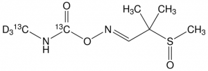 Aldicarb-(N-methyl-13C,d3, carbamoyl-13C) sulfoxide 