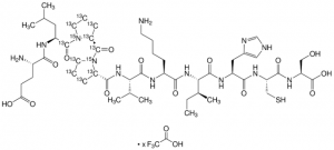 Glu-Leu-(Pro-13C5,15N)-(Pro-13C5,15N)-Val-Lys-Ile-His-Cys-Ser trifluoroacetate salt 