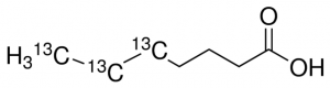 Heptanoic-5,6,7-13C3 acid 