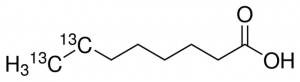 Octanoic acid-7,8-13C2 