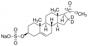 Pregnenolone-20,21-13C2-16,16-d2 sulfate sodium salt 