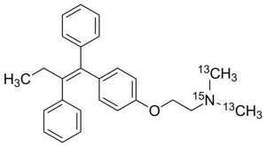 Tamoxifen-(N,N-dimethyl-13C2)-15N 