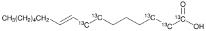 trans-9-Hexadecenoic acid-1,2,3,7,8-13C5 