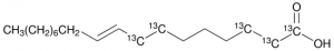 trans-9-Octadecenoic acid-1,2,3,7,8-13C5 