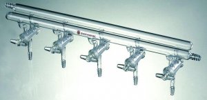 Synthware all-glass vacuum/inert gas manifold with hollow high vacuum stopcocks SYNM401004-1EA