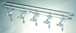 Synthware all-glass vacuum/inert gas manifold with hollow high vacuum stopcocks SYNM451004-1EA