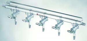 Synthware all-glass vacuum/inert gas manifold with hollow high vacuum stopcocks SYNM421004-1EA