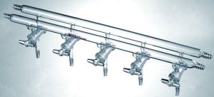 Synthware all-glass vacuum/inert gas manifold with hollow high vacuum stopcocks SYNM411005-1EA