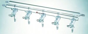 Synthware all-glass vacuum/inert gas manifold with solid high vacuum stopcocks SYNM290004-1EA
