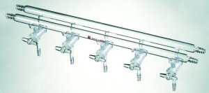 Synthware all-glass vacuum/inert gas manifold with solid high vacuum stopcocks SYNM250004-1EA
