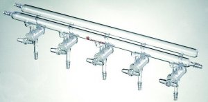 Synthware all-glass vacuum/inert gas manifold with solid high vacuum stopcocks SYNM260004-1EA