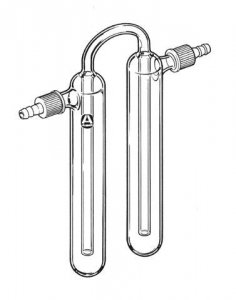 Aldrich reverse-flow bubbler with SafetyBarb hose connectors 