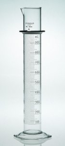 Pyrex class A double metric scale graduated cylinder, with white enamel CLS30231L-1EA