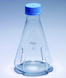 Pyrex Culture flask, baffled, PTFE membrane screwcap SLW1142/12-2EA