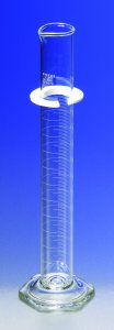 Pyrex single metric scale graduated cylinder, calibrated to deliver 