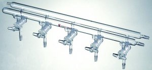 Synthware all-glass vacuum/inert gas manifold with solid high vacuum stopcocks SYNM300005-1EA