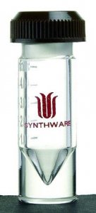 Synthware conical bottom reaction vial with holed compression cap SYNV131003-1EA