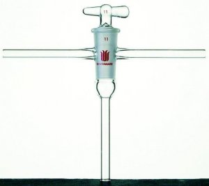 Synthware high vacuum T-type stopcock with hollow plug SYNS721240-1EA