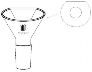 Synthware powder funnel with flattened side SYNF192975-1EA