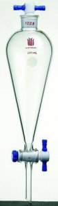 Synthware Squibb-style separatory funnel with PTFE stopcock and PTFE stopper SYNF472950A-1EA