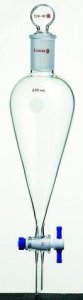 Synthware Squibb-style separatory funnel with PTFE stopcock and PTFE stopper SYNF472950A-1EA