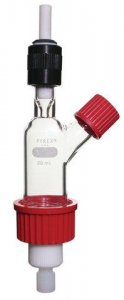 System 45 vessel with threaded side port and removable fritted disc 