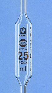 BRAND BLAUBRAND ETERNA volumetric pipette, calibrated To Deliver 
