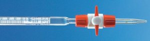 BRAND compact BLAUBRAND burette, with PTFE stopcock and Schellbach stripe BR13913-1EA