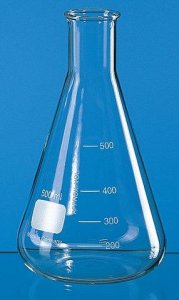 BRAND Erlenmeyer flask with beaded rim and graduation, narrow mouth BR92714-10EA