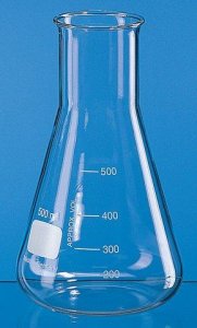 BRAND Erlenmeyer flask with beaded rim and graduation, wide mouth BR92836-10EA