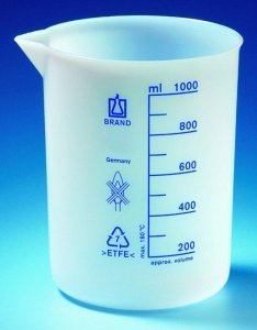 BRAND ETFE beaker with spout, low form BR90252-1EA