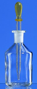 BRAND glass dropping bottle with dropping pipette and rubber teat BR124633-1EA