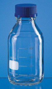 BRAND laboratory bottle, graduated with screw cap BR122554-10EA