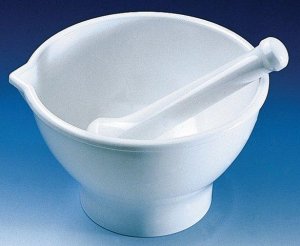 BRAND mortar with pestle, with foot/spout BR110710-1EA