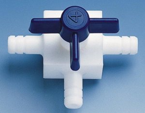 BRAND stopcock T-bore with nozzles BR88680-1EA