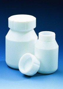 BRAND wide-mouth bottles with screw cap, PTFE 