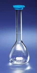 Pyrex class A volumetric flask without snap cap 