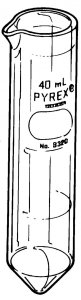 Pyrex heavy-duty tube with pour-out 
