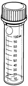 Pyrex hybridization tubes, graduated with screw cap 